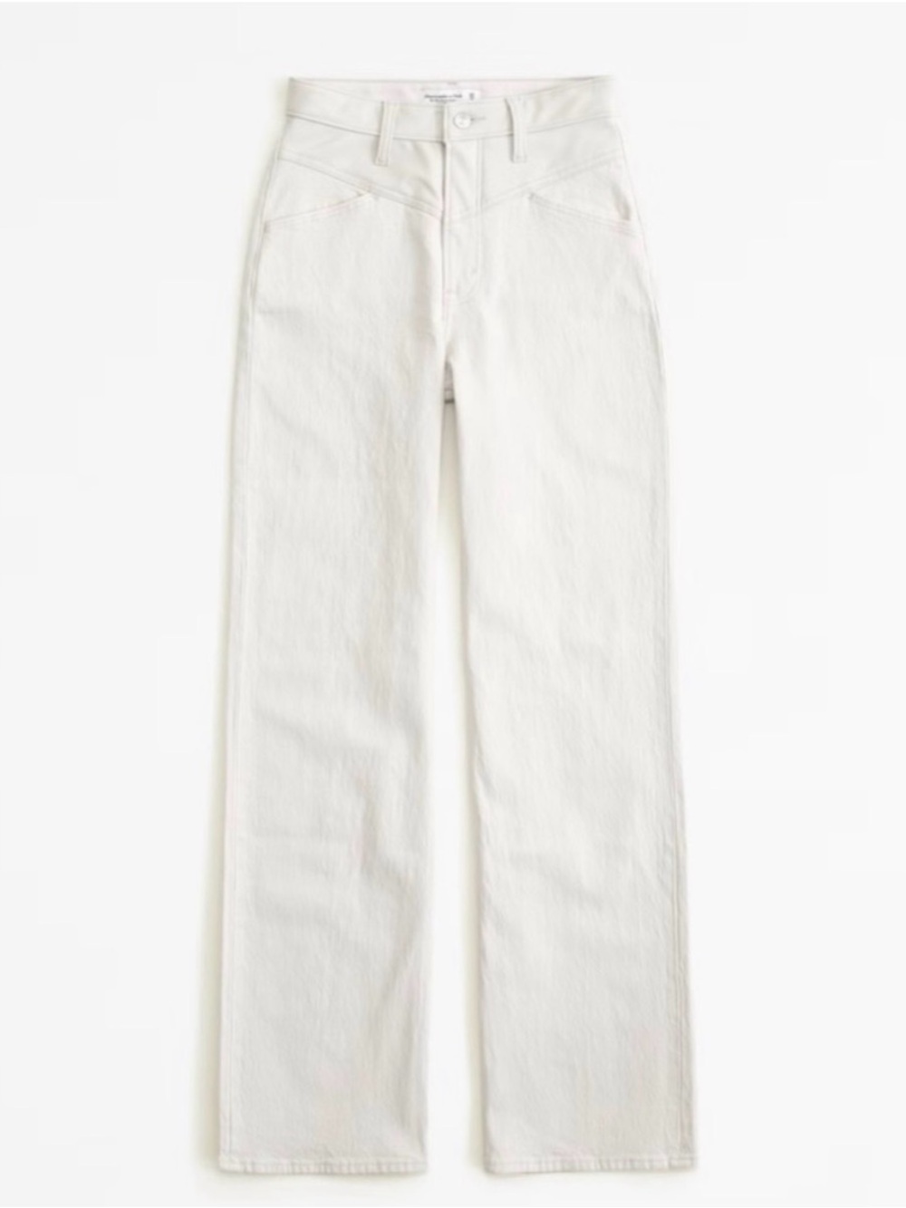 Abercrombie Curve Love High Rise 90s
Relaxed Jean Ecru with Front Yoke cream - Picture 1 of 9